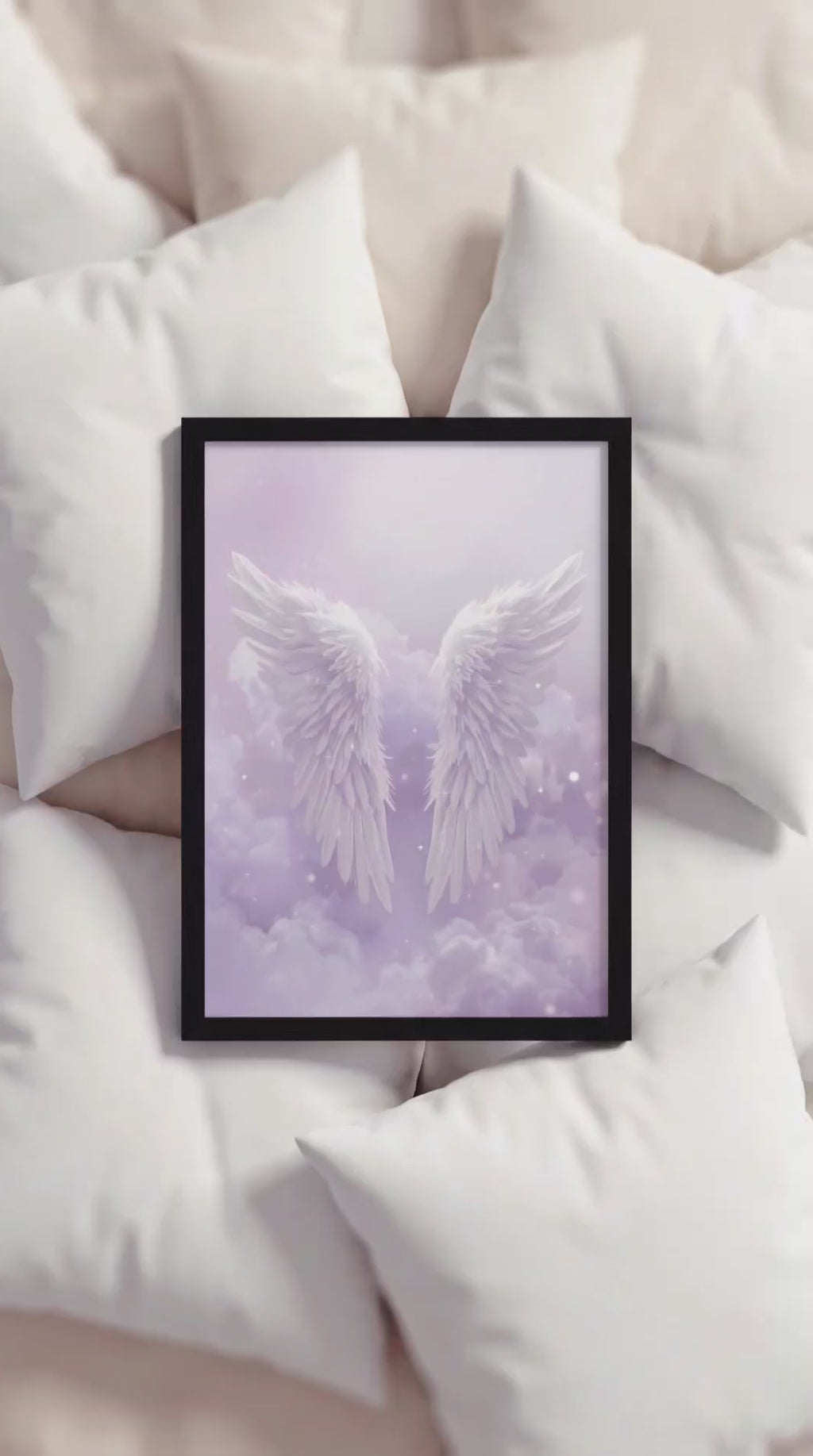 Angel Wings Framed Print: Spiritual Wall Art Decor A4-A2