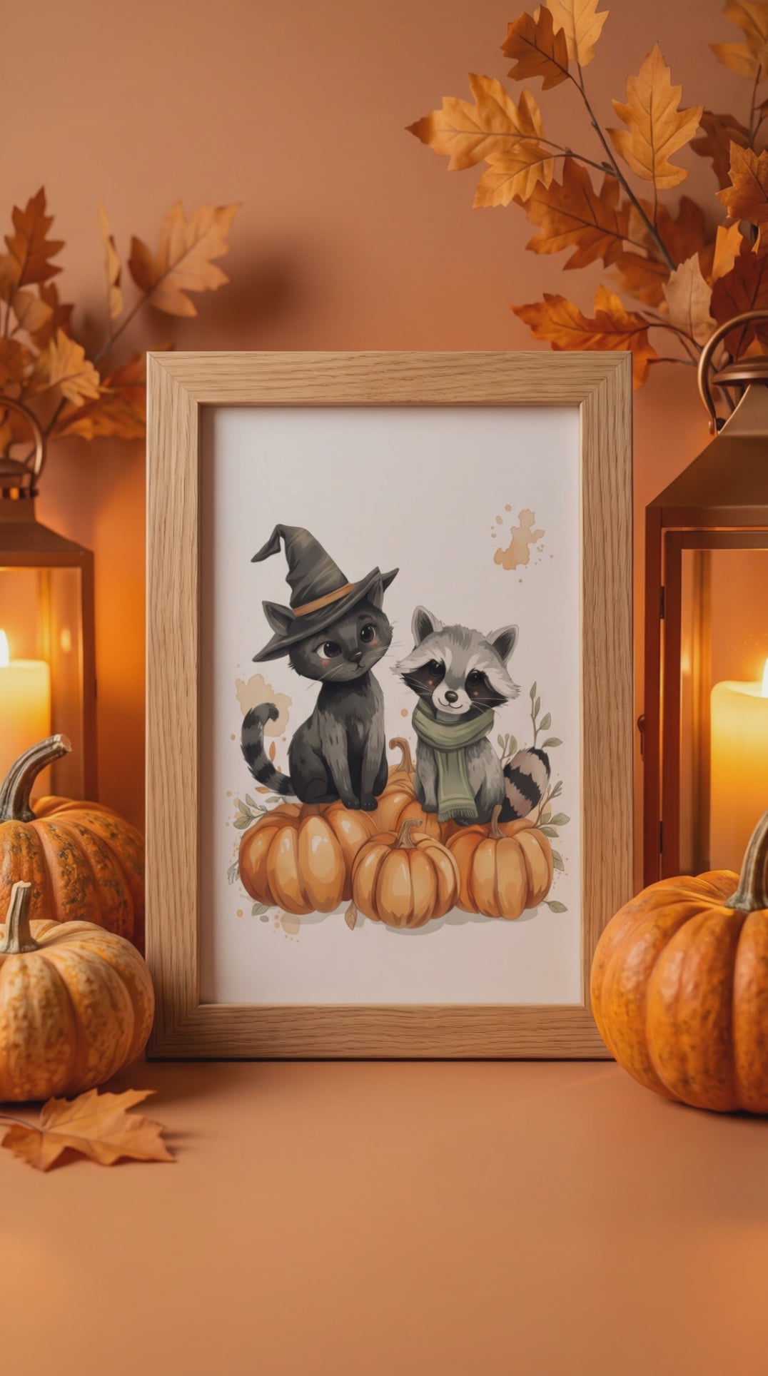 Halloween Friends Framed Nursery Print - A4-A2