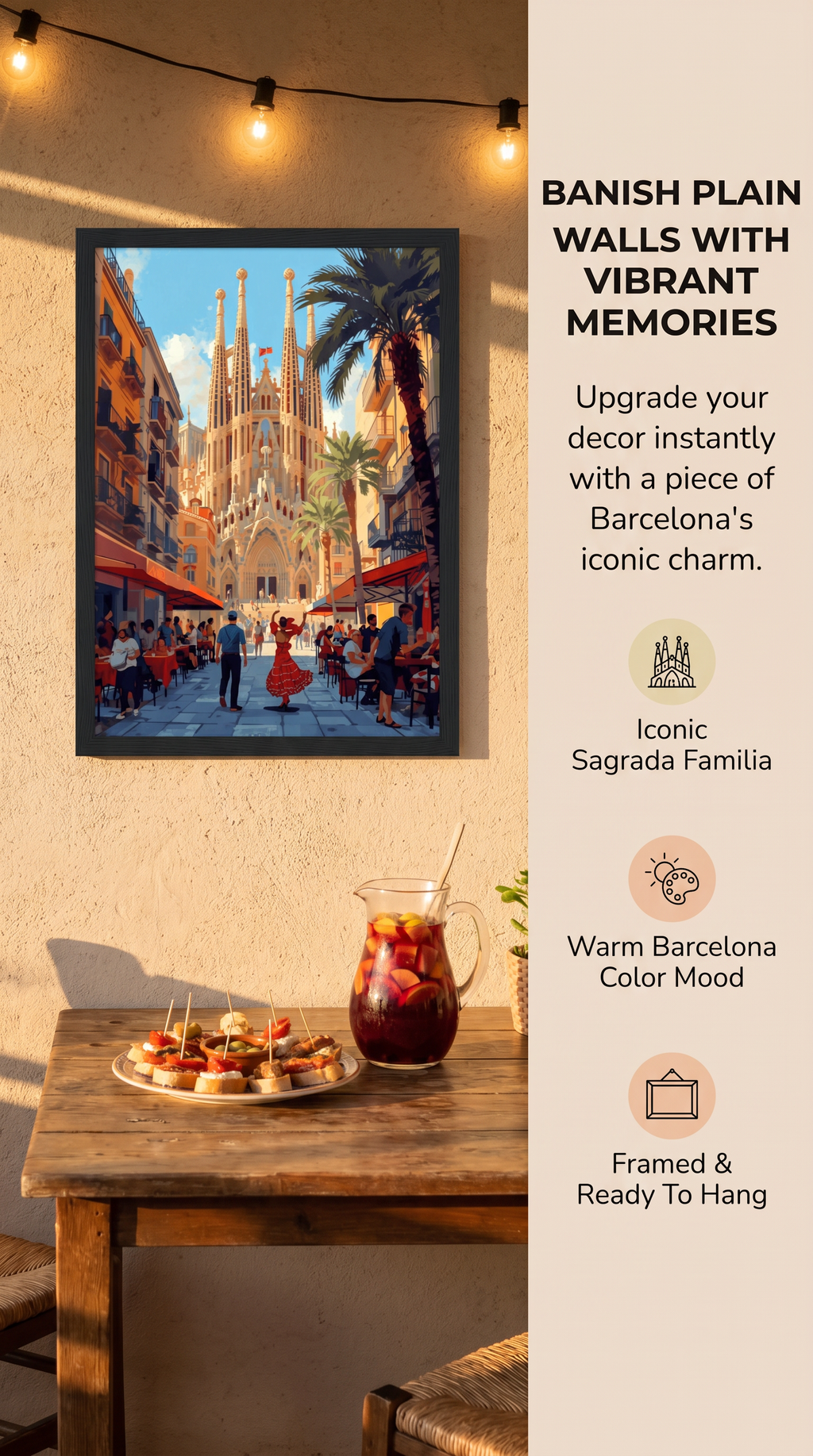 Barcelona Sagrada Familia Framed Print: A4 A3 A2