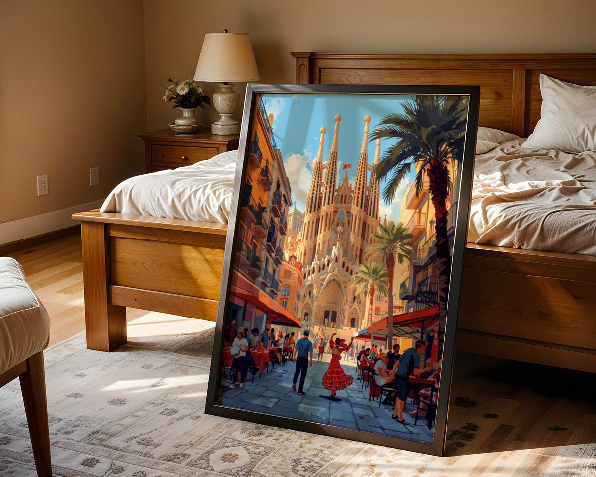 Barcelona Sagrada Familia Framed Print: A4 A3 A2