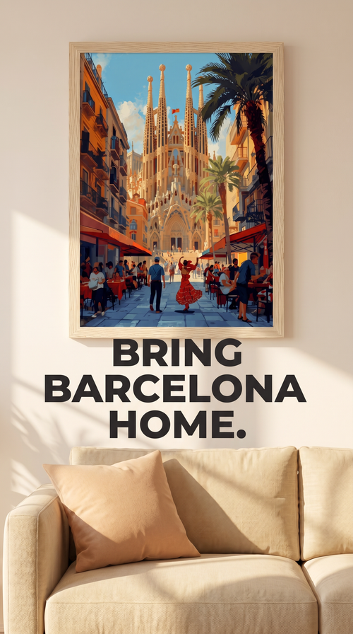 Barcelona Sagrada Familia Framed Print: A4 A3 A2