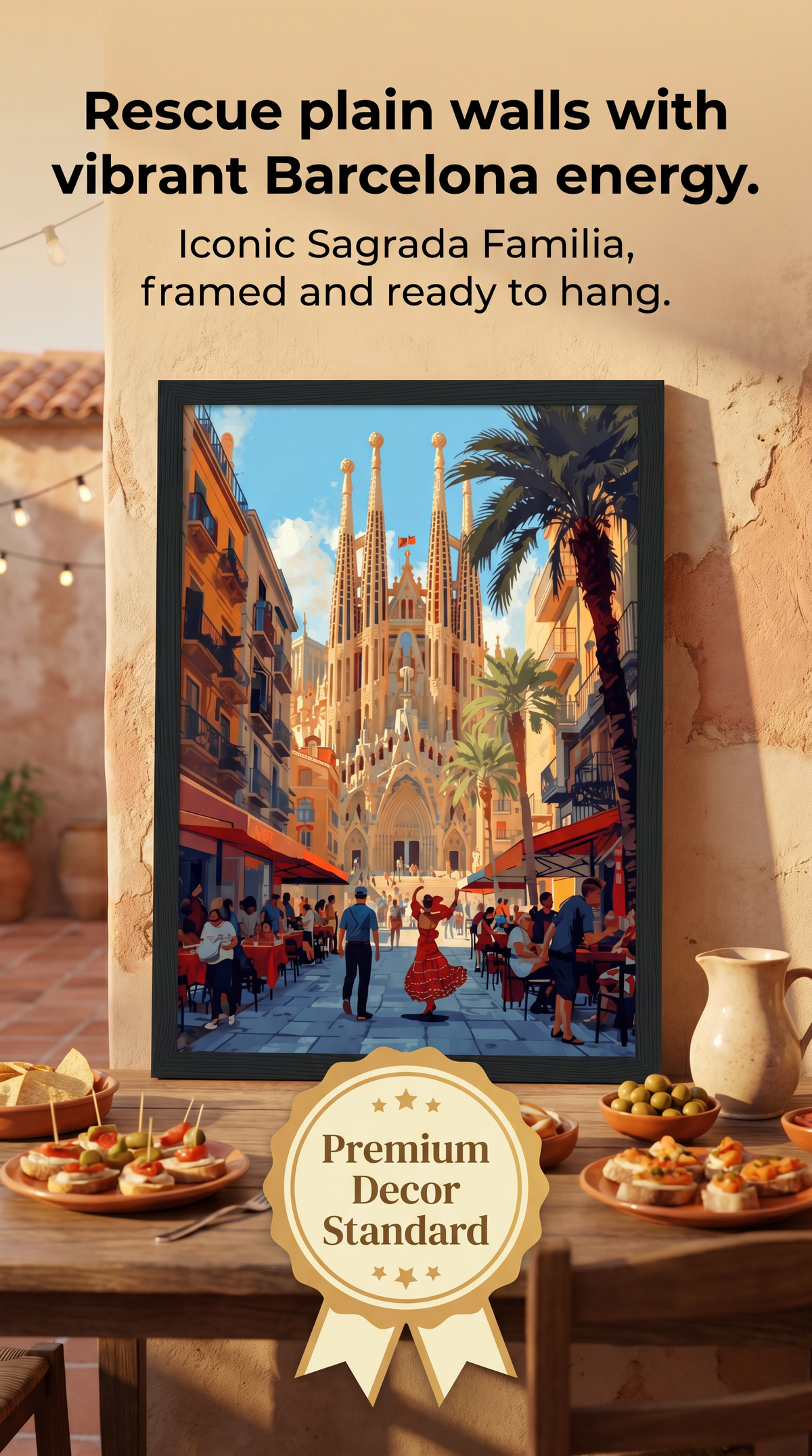 Barcelona Sagrada Familia Framed Print: A4 A3 A2